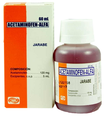 Acetaminofen 120mg/5mL x 60 mL