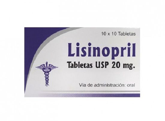 Lisinopril 20mg 10 Tabletas x Blister