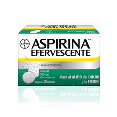 ASPIRINA EFERVECENTE TABLETAS 500 mg CAJA CON 12