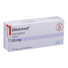 DILATREND TABLETAS 25 mg CAJA CON 14