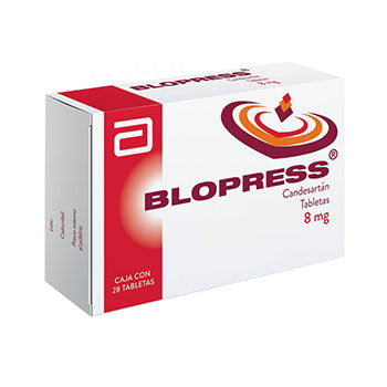 BLOPRESS TABLETAS 8 mg CAJA CON 28