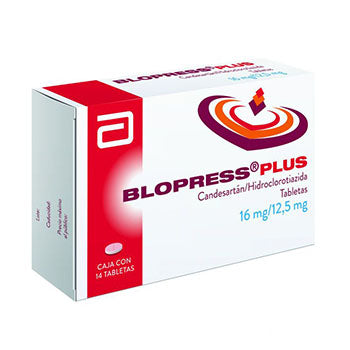 BLOPRESS PLUS TABLETAS 16 mg/12,5 mg CAJA CON 14