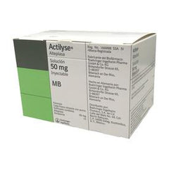 ACTILYSE SOLUCION INYECTABLE 50 mg CAJA CON AMPOLLETA
