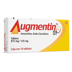 AUGMENTIN 12H TABLETAS 875 mg/125 mL CAJA CON 14