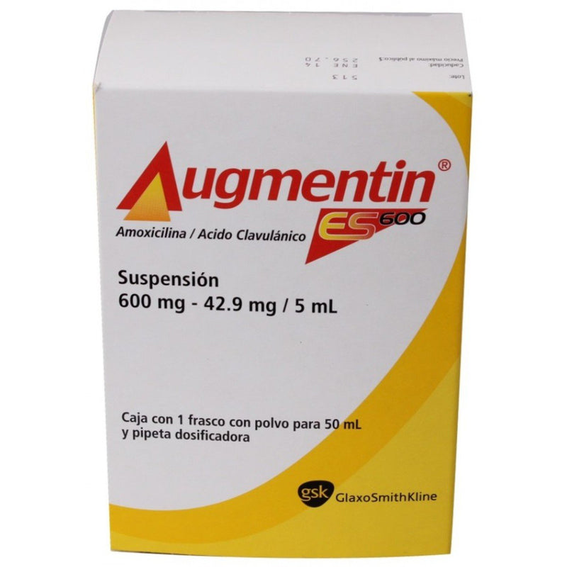 AUGMENTIN ES 600 SUSPENSION 600 mg/42.9 mg/5 mL FRASCO CON 50 mL