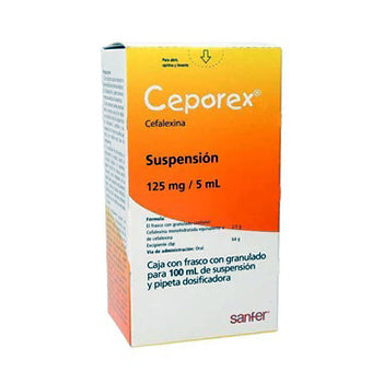 CEPOREX SUSPENSION 125 mg/5 mL CAJA CON FRASCO PARA 100 mL