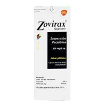 ZOVIRAX SUSPENSION PEDIATRICO 200 mg/5 mL FRASCO 60 mL