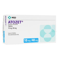 ATOZET TABLETAS 10 mg/40 mg CAJA CON 30
