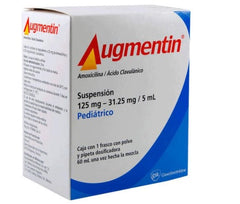AUGMENTIN Pediátrico SUSPENSION 125 mg-31.25 mg/5 mL FRASCO CON 60 mL