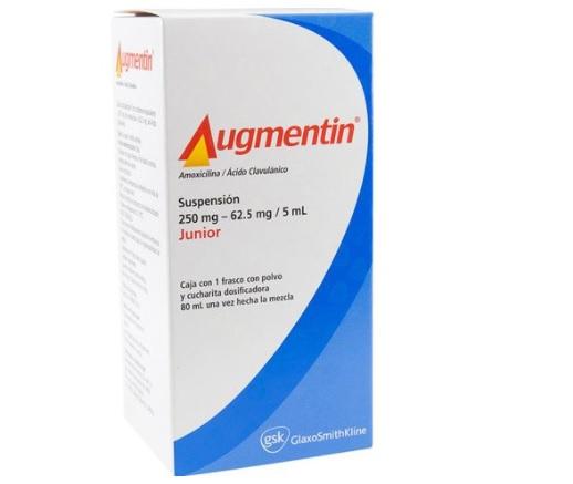 AUGMENTIN Junior SUSPENSION 250 mg-62.5 mg/5 mL FRASCO CON 80 mL