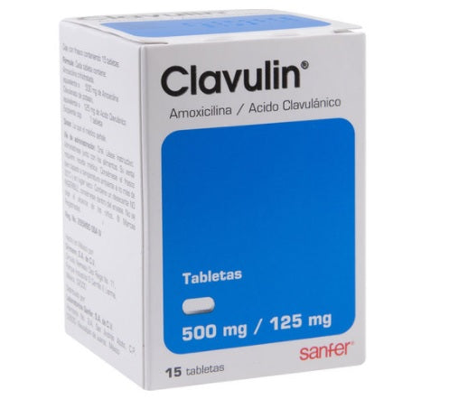 CLAVULIN TABLETAS 500 mg/125 mg CAJA CON 15