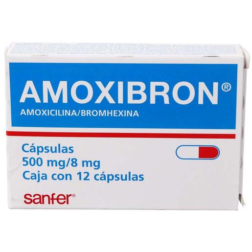 AMOXIBRON CAPSULAS 500 mg/8 mg CAJA CON 12