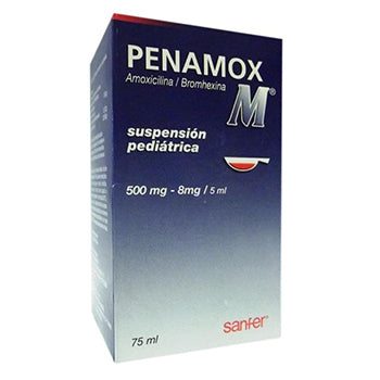 PENAMOX M SUSPENSION PEDIATRICA 500 mg-8 mg/5 mL FRASCO CON 75 mL