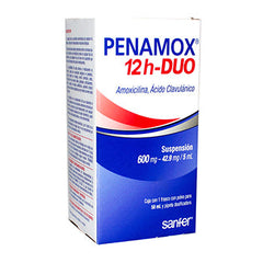 PENAMOX 12h-DUO SUSPENSION 600 mg-42.9 mg/5 mL FRASCO CON 50 mL