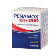 PENAMOX 12h-DUO TABLETAS 875 mg/125 mg CAJA CON 14