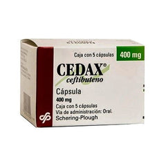 CEDAX CAPSULAS 400 mg CAJA CON 5