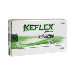 KEFLEX TABLETAS 500 mg CAJA CON 12