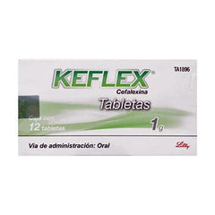 KEFLEX TABLETAS 1 g CAJA CON 12