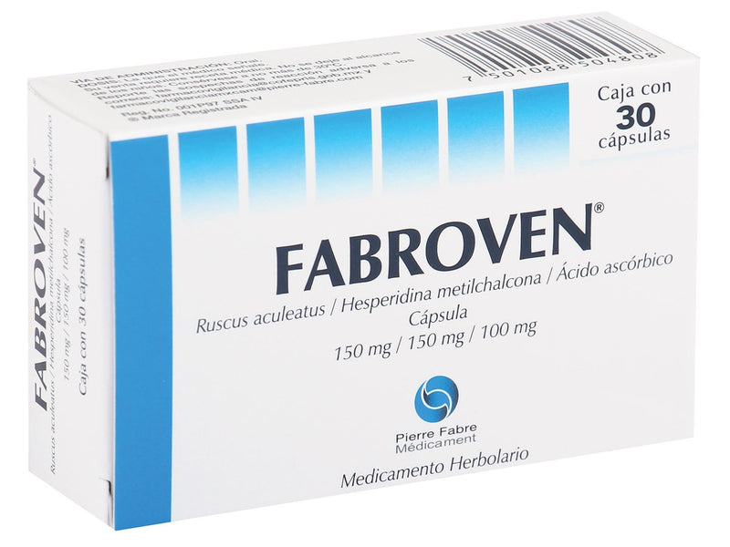 FABROVEN CAPSULAS 150 mg/150 mg/ 100 mg CAJA CON 30