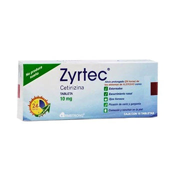 ZYRTEC TABLETAS 10 mg CAJA CON 10