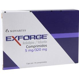 EXFORGE COMPRIMIDOS 5mg/320 mg CAJA CON 14