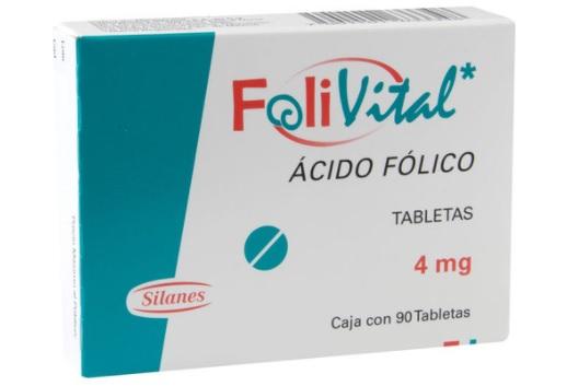FOLIVITAL TABLETAS 4 mg CAJA CON 90