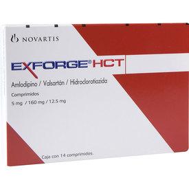 EXFORGE HCT COMPRIMIDOS 5 mg/160 mg/12.5 mg CAJA CON 14