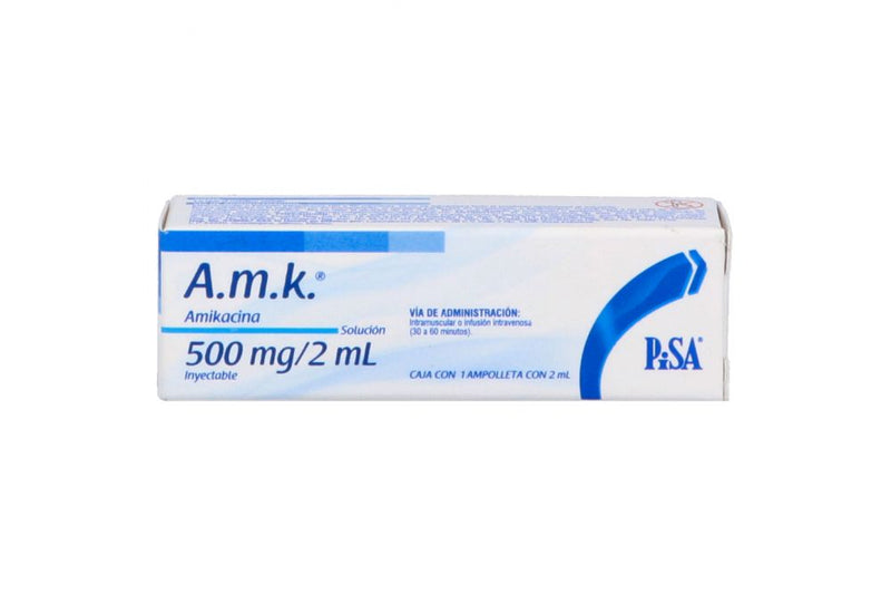 A.m.k. SOLUCION INYECTABLE 500 mg/2 mL CAJA CON 1 AMPOLLETA CON 2 mL