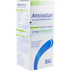 AMOXICLAV SUSPENSION PEDIATRICA 125 mg/31.25 mg/5 mL FRASCO CON 60 mL