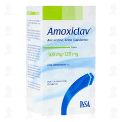 AMOXICLAV TABLETAS 500 mg/125 mg FRASCO CON 15