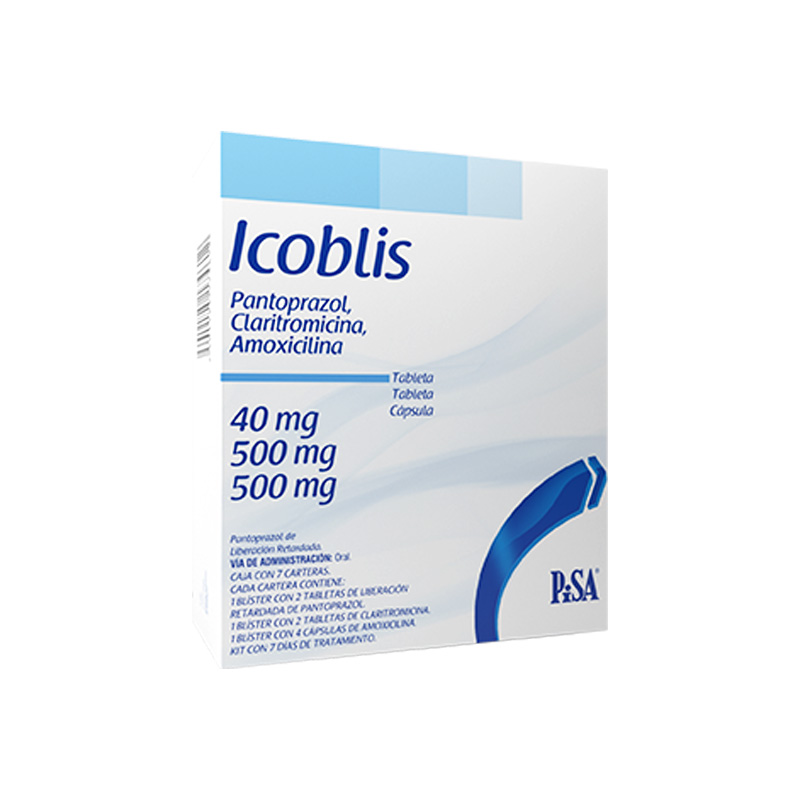 ICOBLIS TABLETA TABLETA CAPSULA 40 mg/500 mg/500 mg CAJA CON KIT DE 7 DIAS