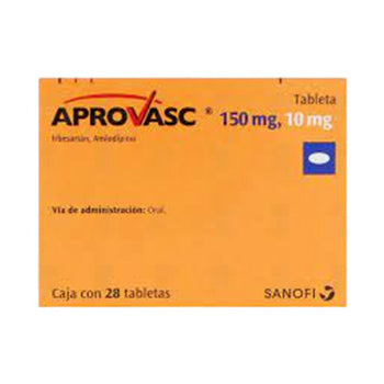 APROVASC TABLETAS 150 mg/10 mg CAJA CON 28