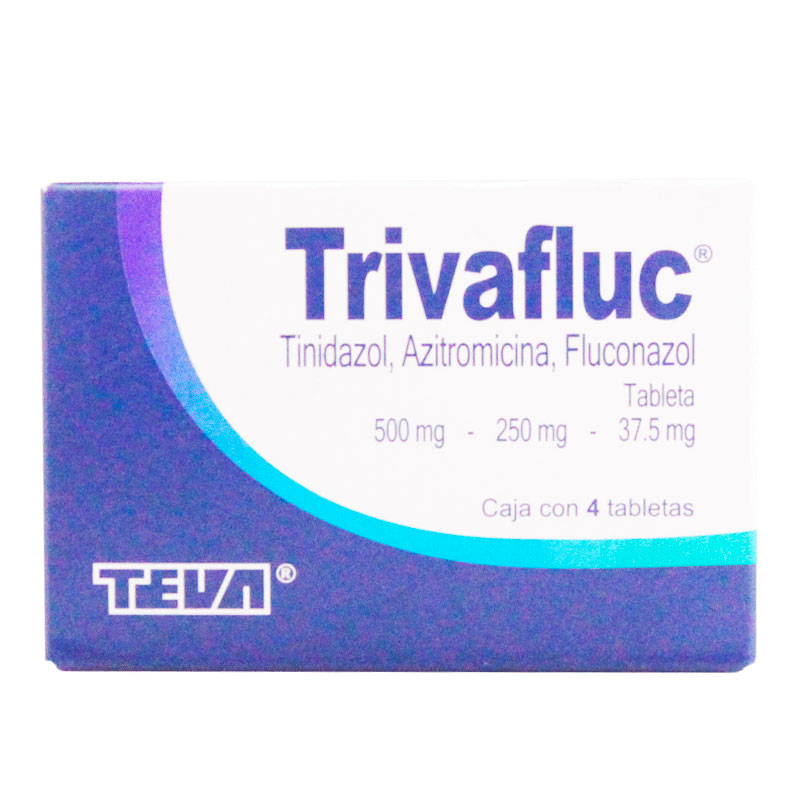 TRIVAFLUC TABLETAS 500 mg-250 mg-37.5 mg CAJA CON 4