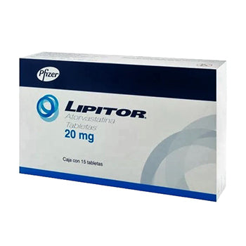 LIPITOR TABLETAS 20 mg CAJA CON 15