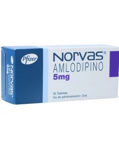 NORVAS TABLETAS 5 mg CAJA CON 30