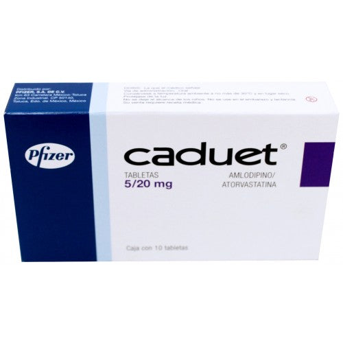 CADUET TABLETAS 5/20 mg CAJA CON 10