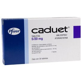CADUET TABLETAS 5 mg/20 mg CAJA CON 30