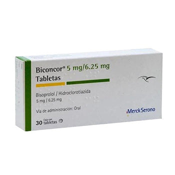 BICONCOR TABLETAS 5 mg/6.25 mg CAJA CON 30