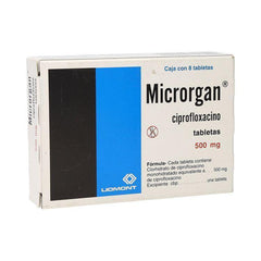 MICRORGAN TABLETAS 500 mg CAJA CON 8