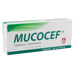 MUCOCEF CAPSULAS 500 mg/8.782 mg CAJA CON 12