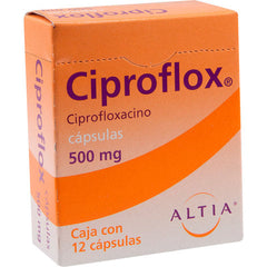CIPROFLOX CAPSULAS 500 mg CAJA CON 12