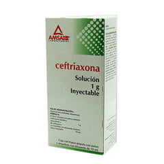 CEFTRIAXONA IV SOLUCION INYECTABLE 1 g