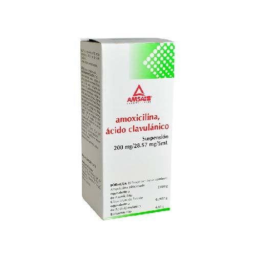 AMOXICILINA/ACIDO CLAVULANICO SUSPENSION 200 mg/28.57 mg/5 mL FRASCO CON 50 mL