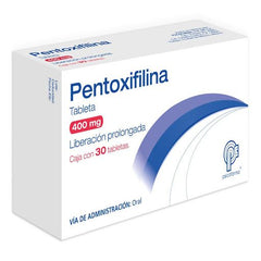 Pentoxifilina 400 mg x 30 Tabletas