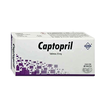 CAPTOPRIL TABLETAS 25 mg CAJA CON 30