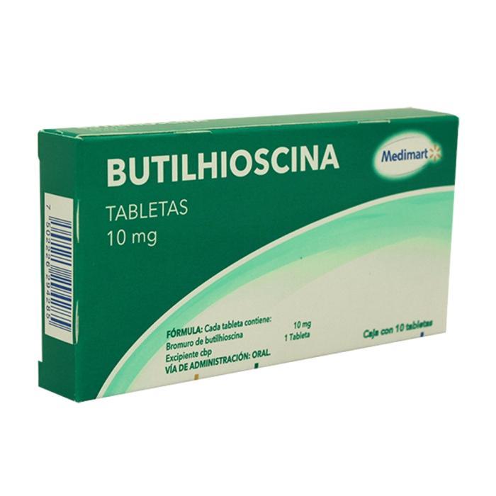 BUTILHIOSCINA TABLETAS 10 mg CAJA CON 10