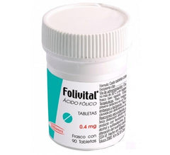 FOLIVITAL TABLETAS 0.4 mg FRASCO CON 90
