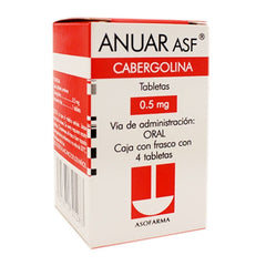 ANUAR ASF TABLETAS 0.5 mg CAJA CON FRASCO CON 4