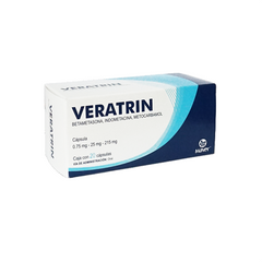 VERATRIN CAPSULAS 0.75 mg-25 mg-215 mg CAJA CON 20