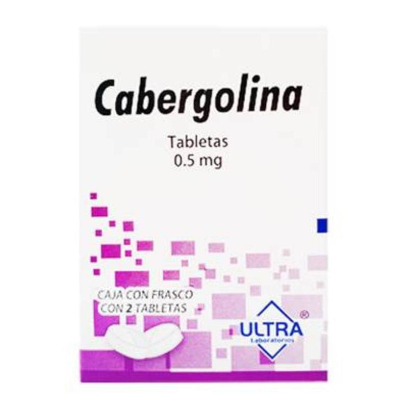 CABERGOLINA TABLETAS 0.5 mg CAJA CON FRASCO CON 2